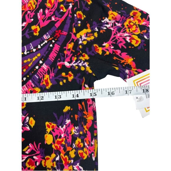 LulaRoe Women's Long Maxi Floral Black Dress - Picture 4 of 6